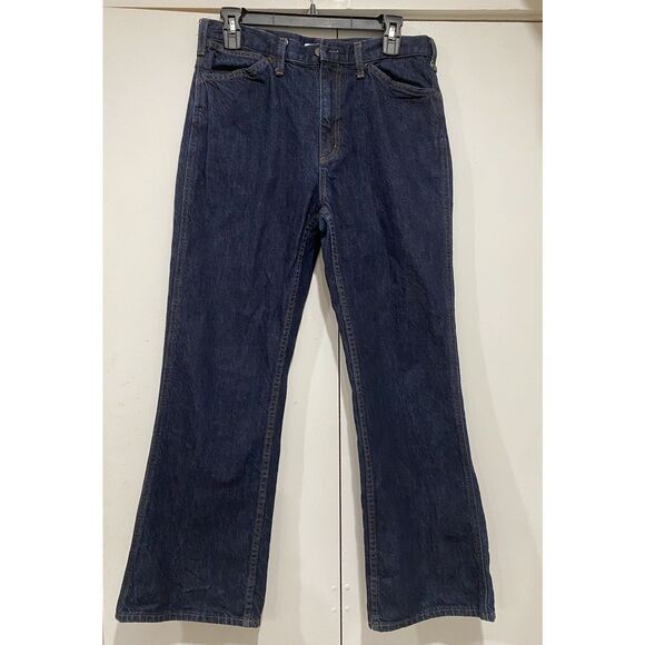 Uniqlo Other - Uniqlo Jeans Mens 28x27 Blue Denim Dark Wash Straight Leg Casual Zip Cotton